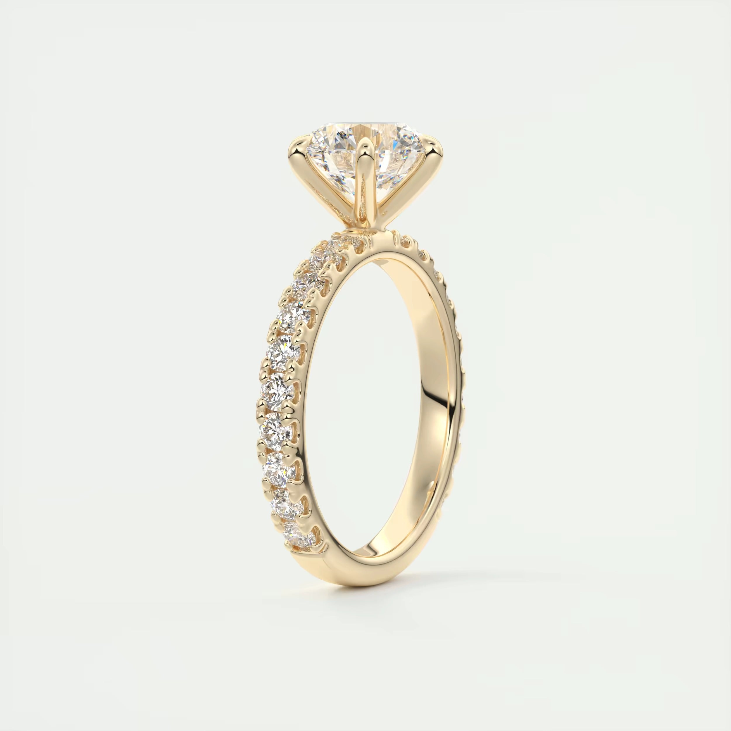 2.60 Ct Harper Eternity Round Center with 2.3mm Eternity Band Rings