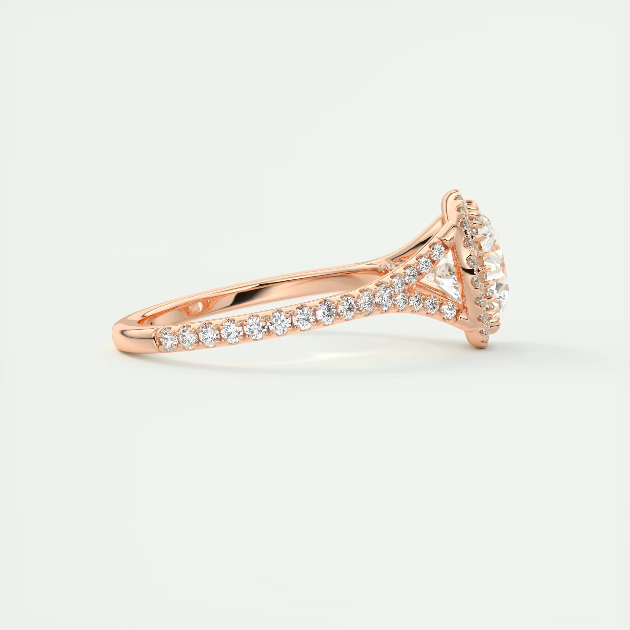 2.50 Ct The French Halo Round Diamond with Miniature Prongs Ring's