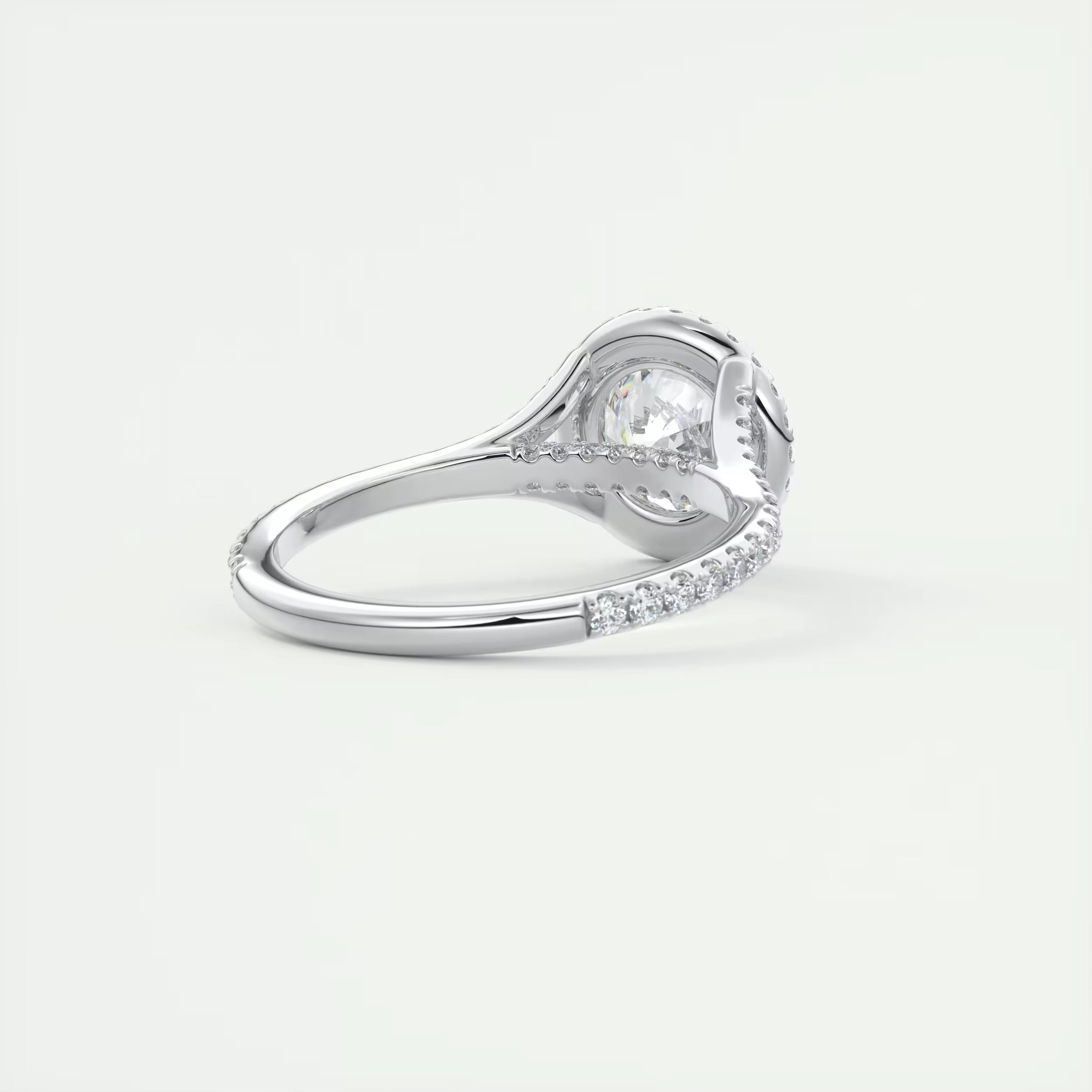 2.50 Ct The French Halo Round Diamond with Miniature Prongs Ring's