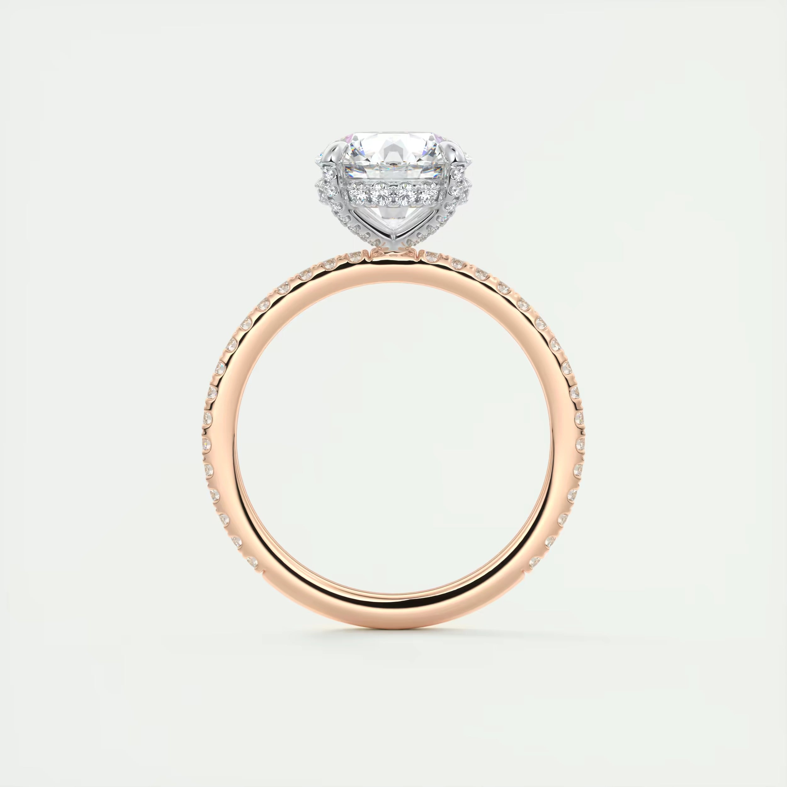 2.40 Ct The Glitter bomb Classic Round Center Pavé Encrusted Rings