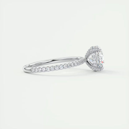 2.40 Ct The Glitterbomb Classic Round Center Pavé Encrusted Ring