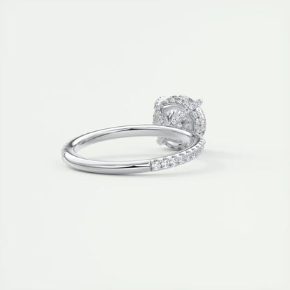2.40 Ct The Glitterbomb Classic Round Center Pavé Encrusted Ring