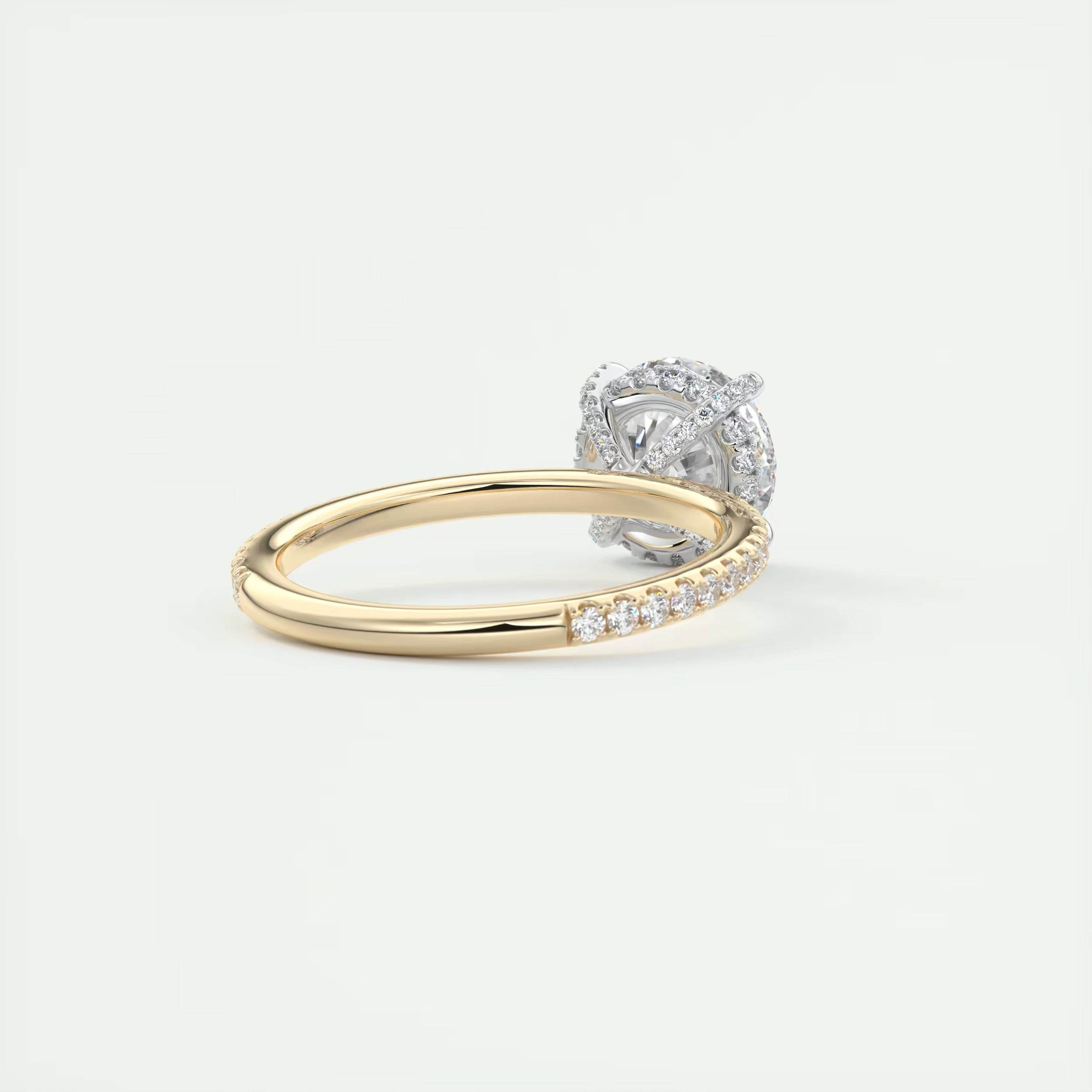 2.40 Ct The Glitter bomb Classic Round Center Pavé Encrusted Rings
