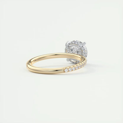 2.40 Ct The Glitterbomb Classic Round Center Pavé Encrusted Ring
