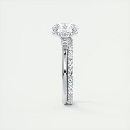 2.15 Ct Plunge Round Plunge Three Stone Engagement Rings