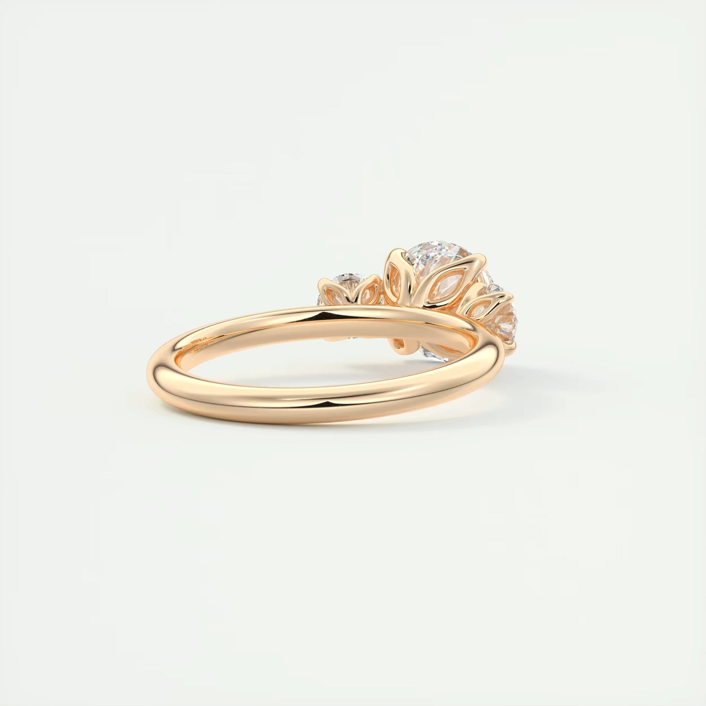 6-7 GM Round Solitaire Ring Three Stone Ring Engagement Rings