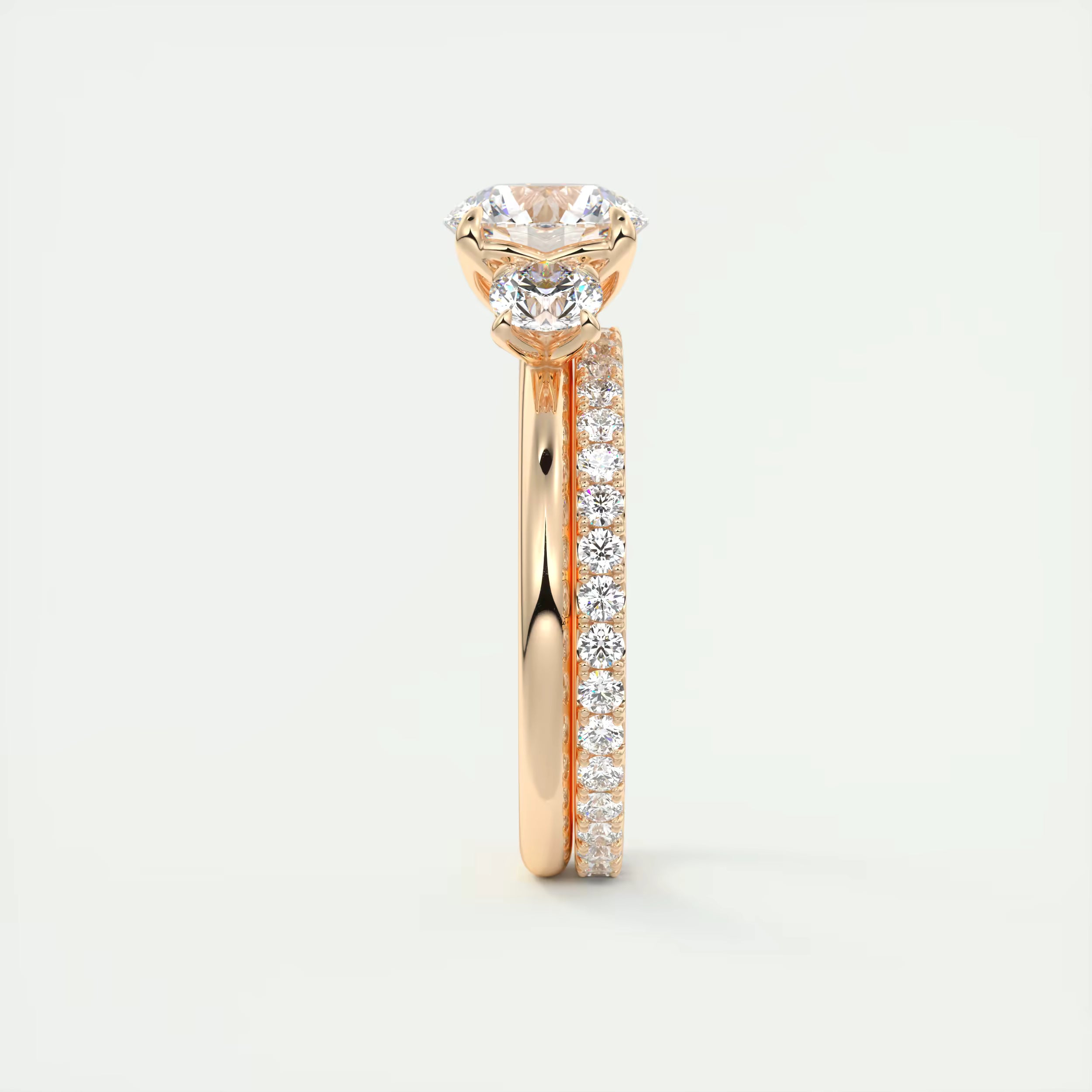 2.00 Ct Round Solitaire Ring Three Stone Ring Engagement Rings