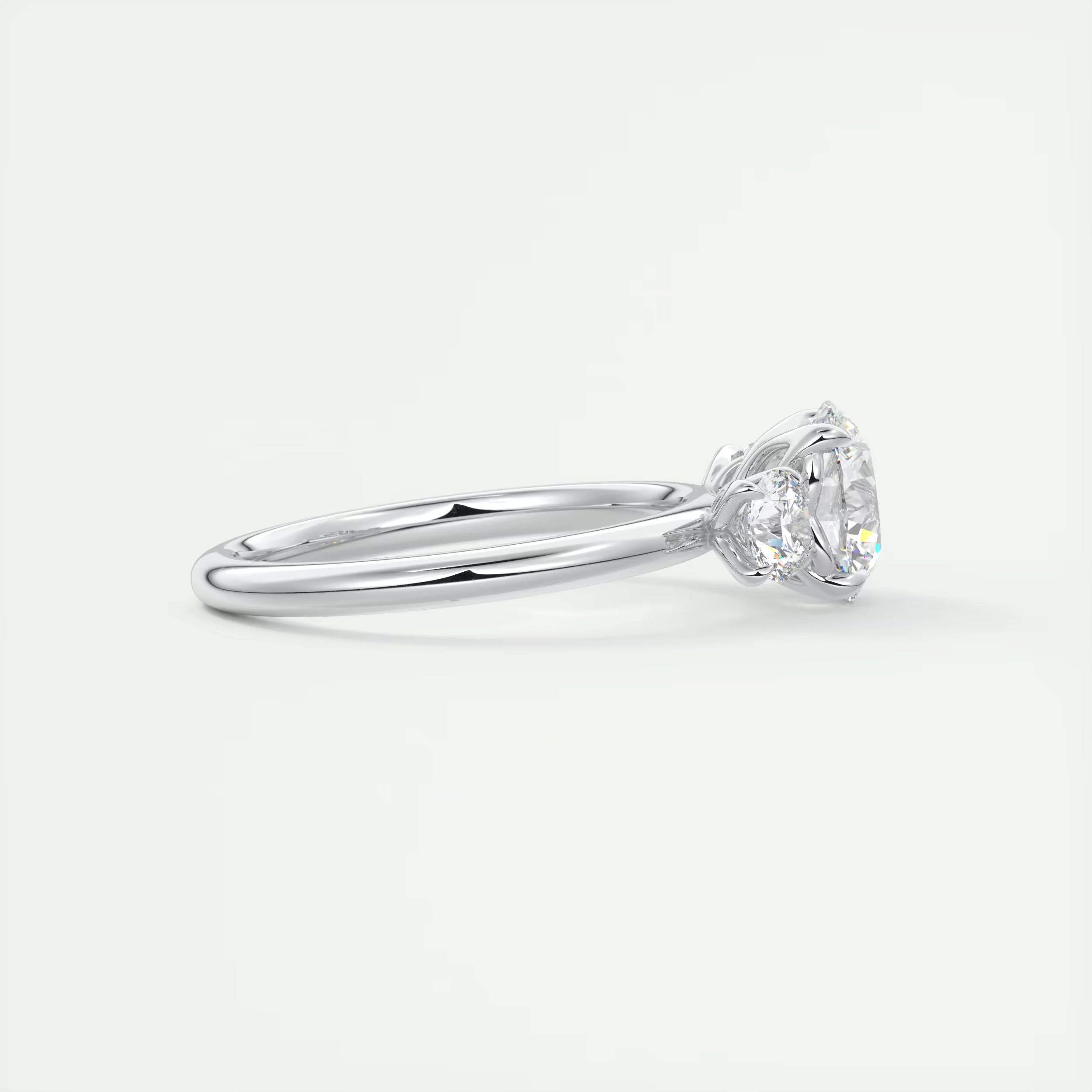 2.00 Ct Round Solitaire Ring Three Stone Ring Engagement Rings