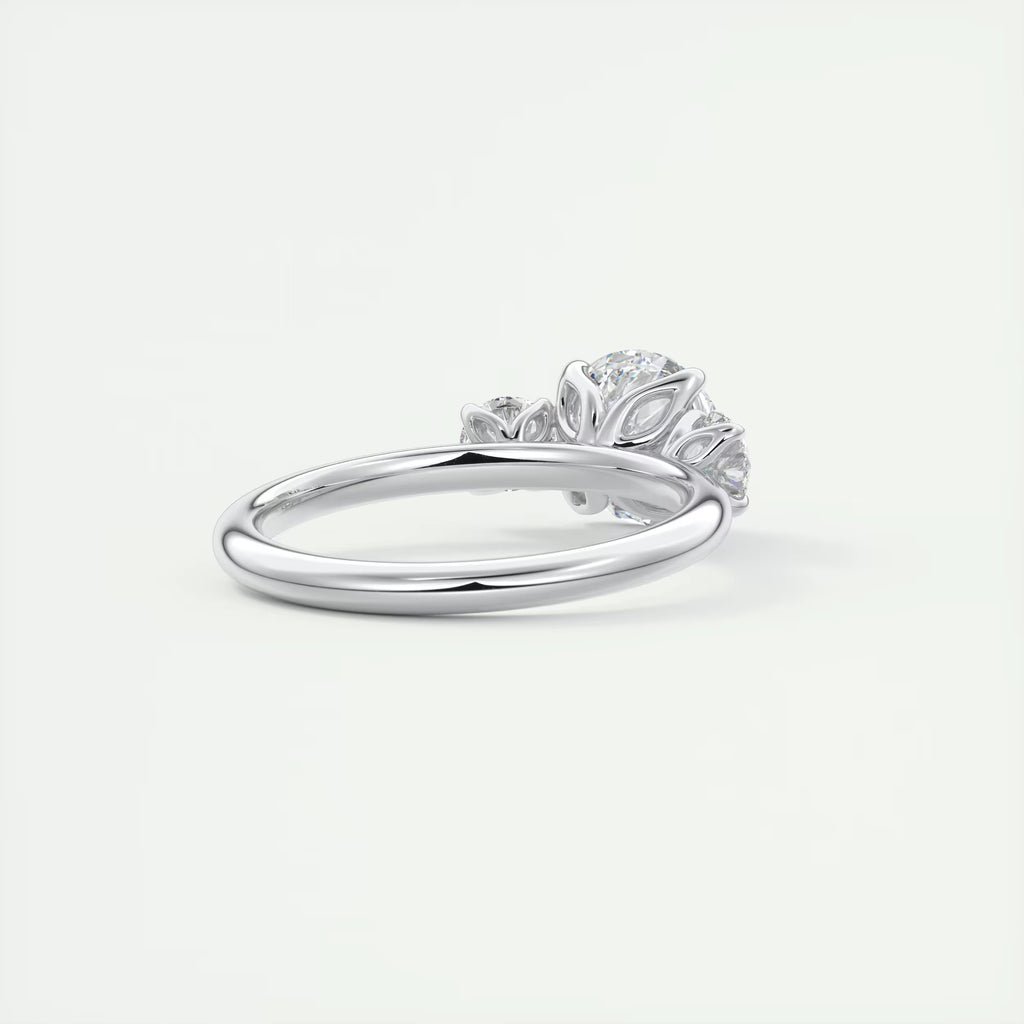 2.00 Ct Round Solitaire Ring Three Stone Ring Engagement Rings