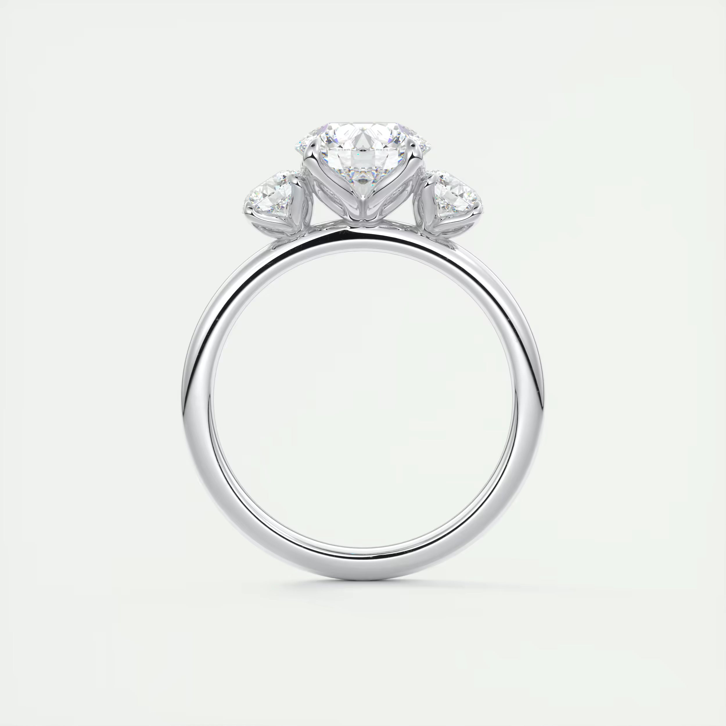 2.00 Ct Round Solitaire Ring Three Stone Ring Engagement Rings