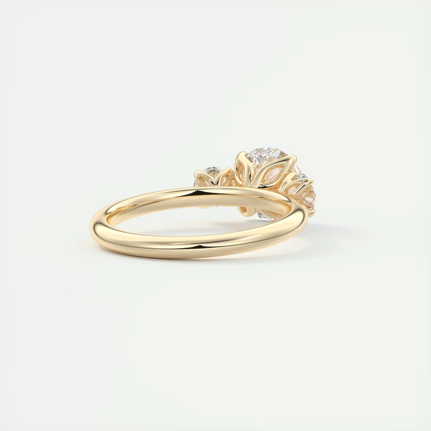 6-7 GM Round Solitaire Ring Three Stone Ring Engagement Rings