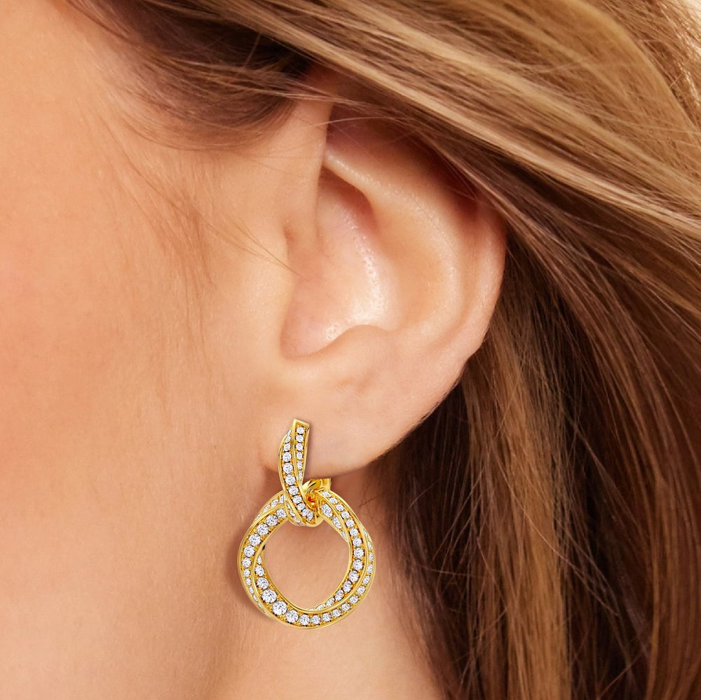 3.00 Ct The Bond Double Link Earrings