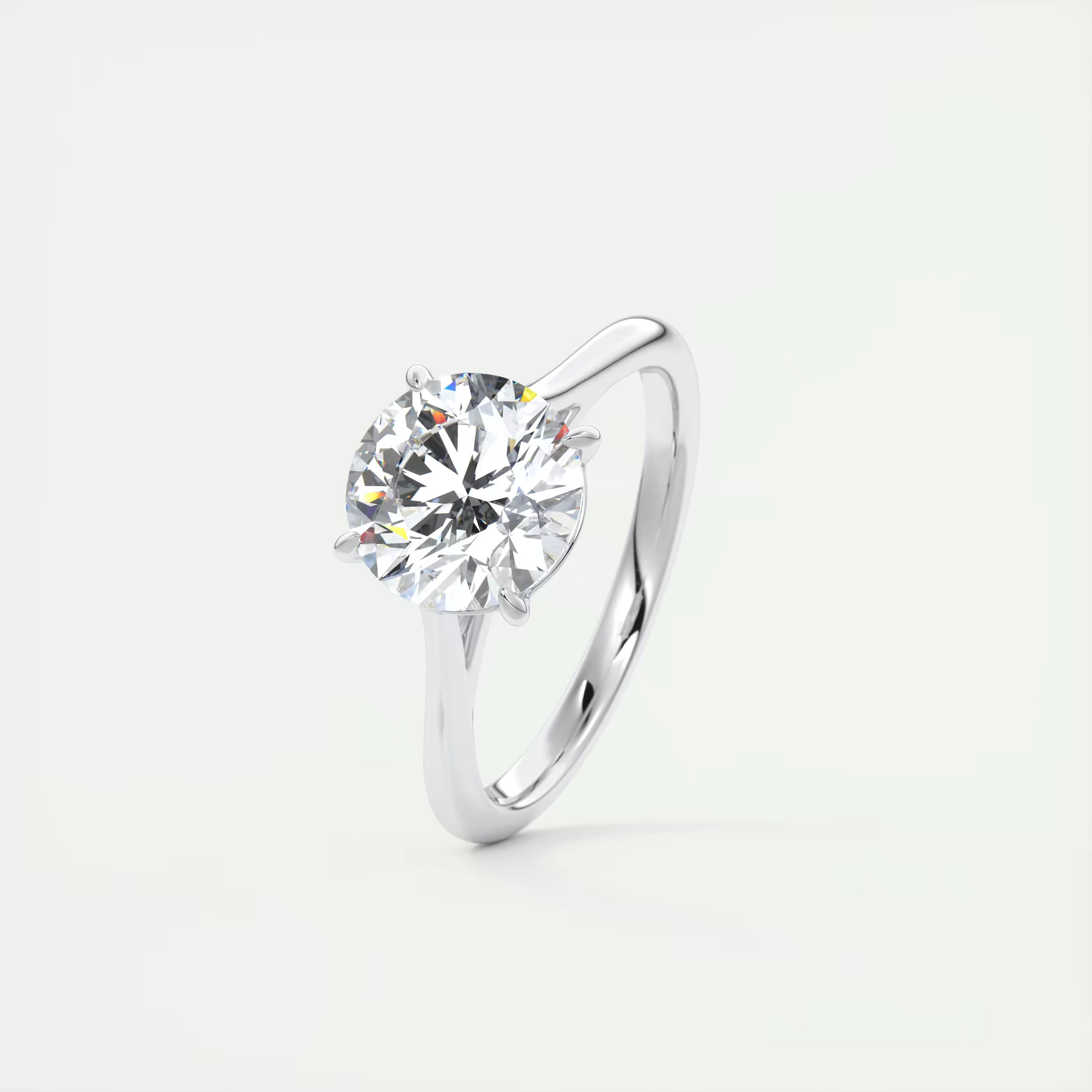 2.00 Ct Round Solitaire with Four Eagle Claws Set Engagement Rings
