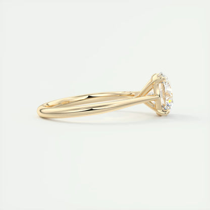 4-5 GM Round Solitaire with Four Eagle Claws Set Engagement Rings