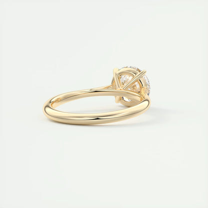 4-5 GM Round Solitaire with Four Eagle Claws Set Engagement Rings