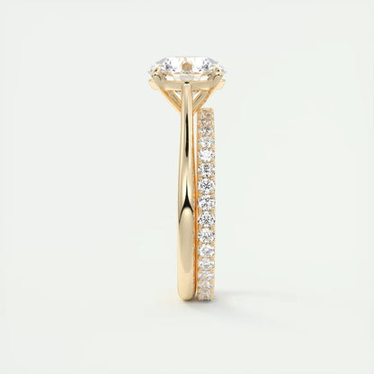 4-5 GM Round Solitaire with Four Eagle Claws Set Engagement Rings