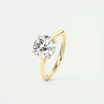 4-5 GM Round Solitaire with Four Eagle Claws Set Engagement Rings