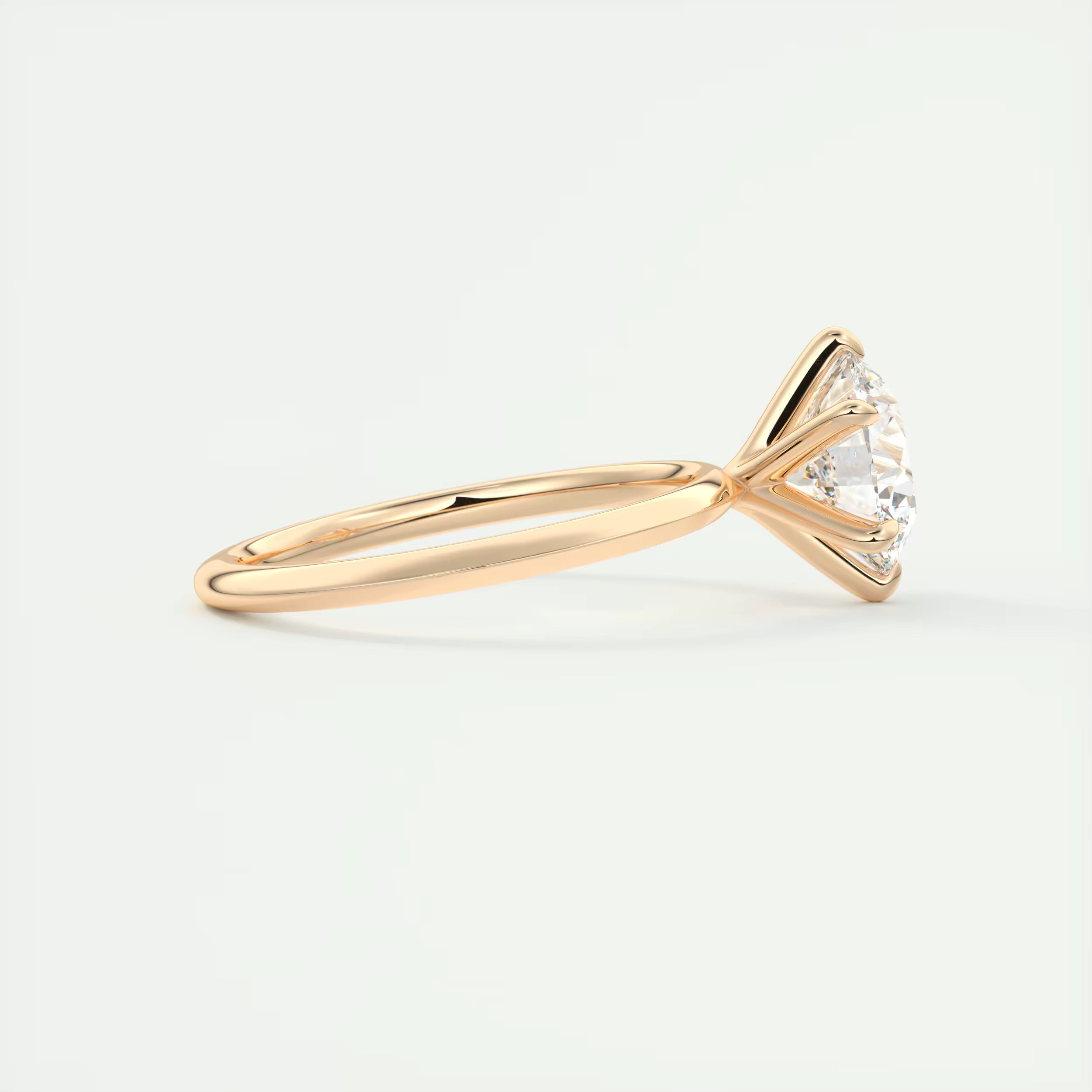 2.00 Ct Round Solitaire Ring, Knife Edge Band Engagement Rings