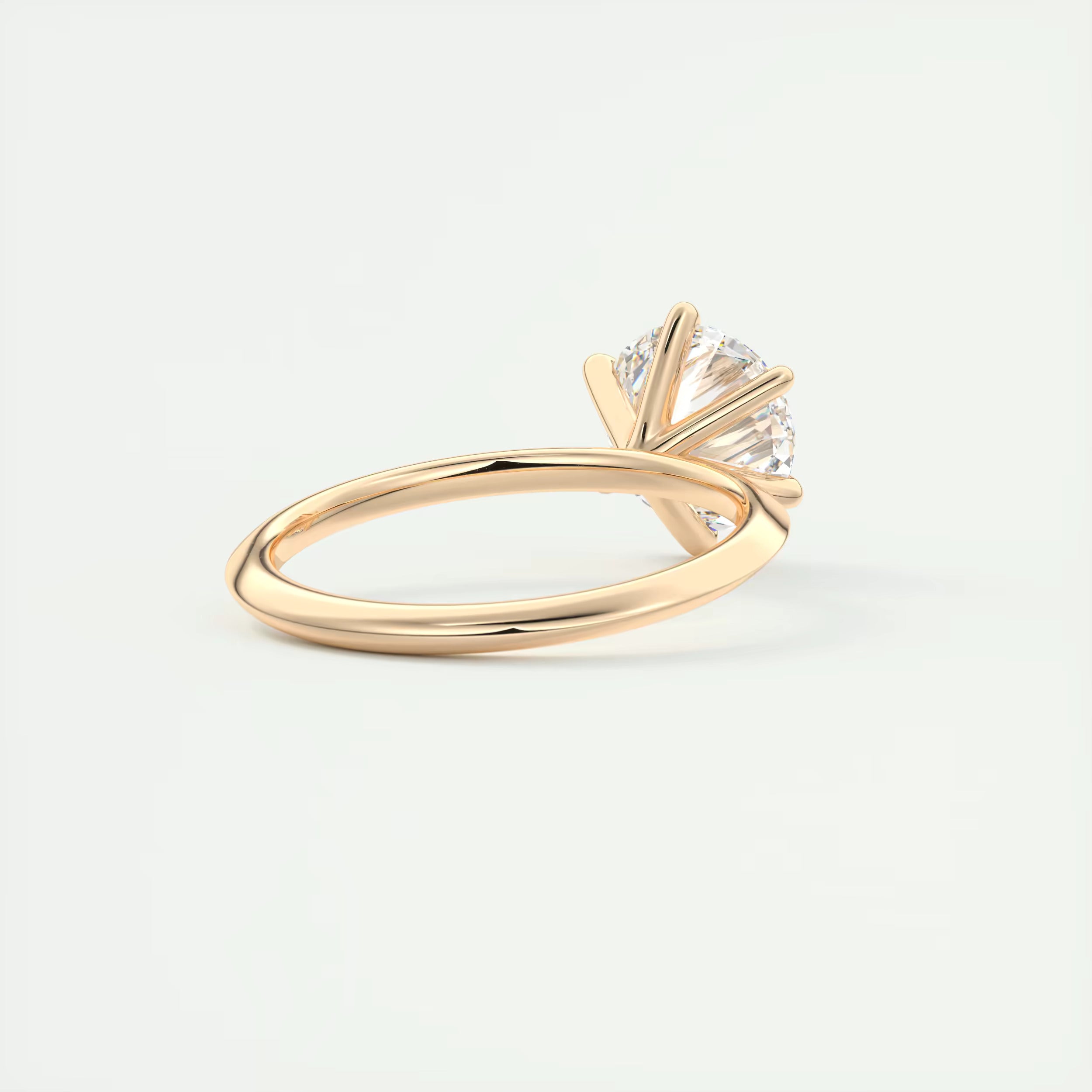 2.00 Ct Round Solitaire Ring, Knife Edge Band Engagement Rings