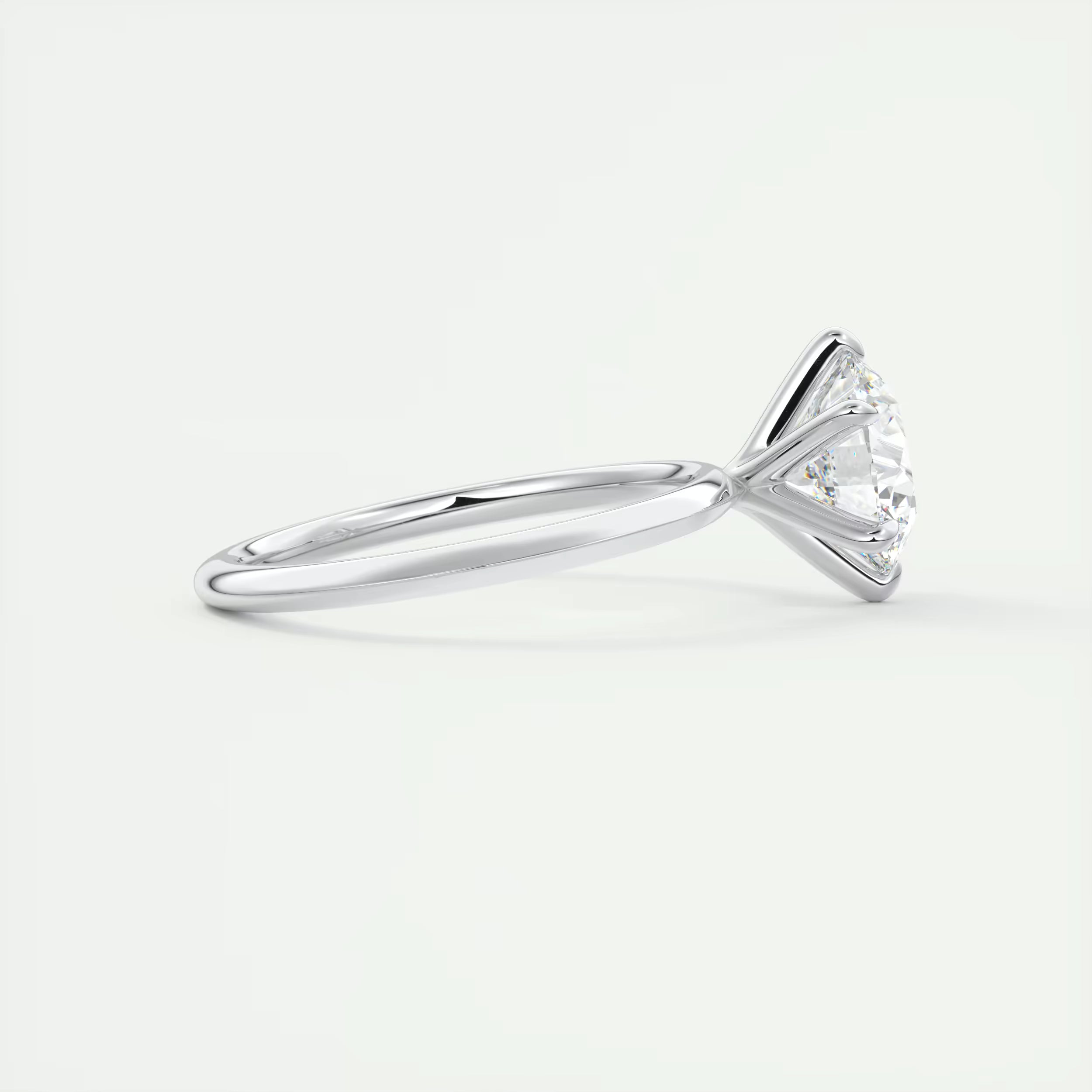 2.00 Ct Round Solitaire Ring, Knife Edge Band Engagement Rings