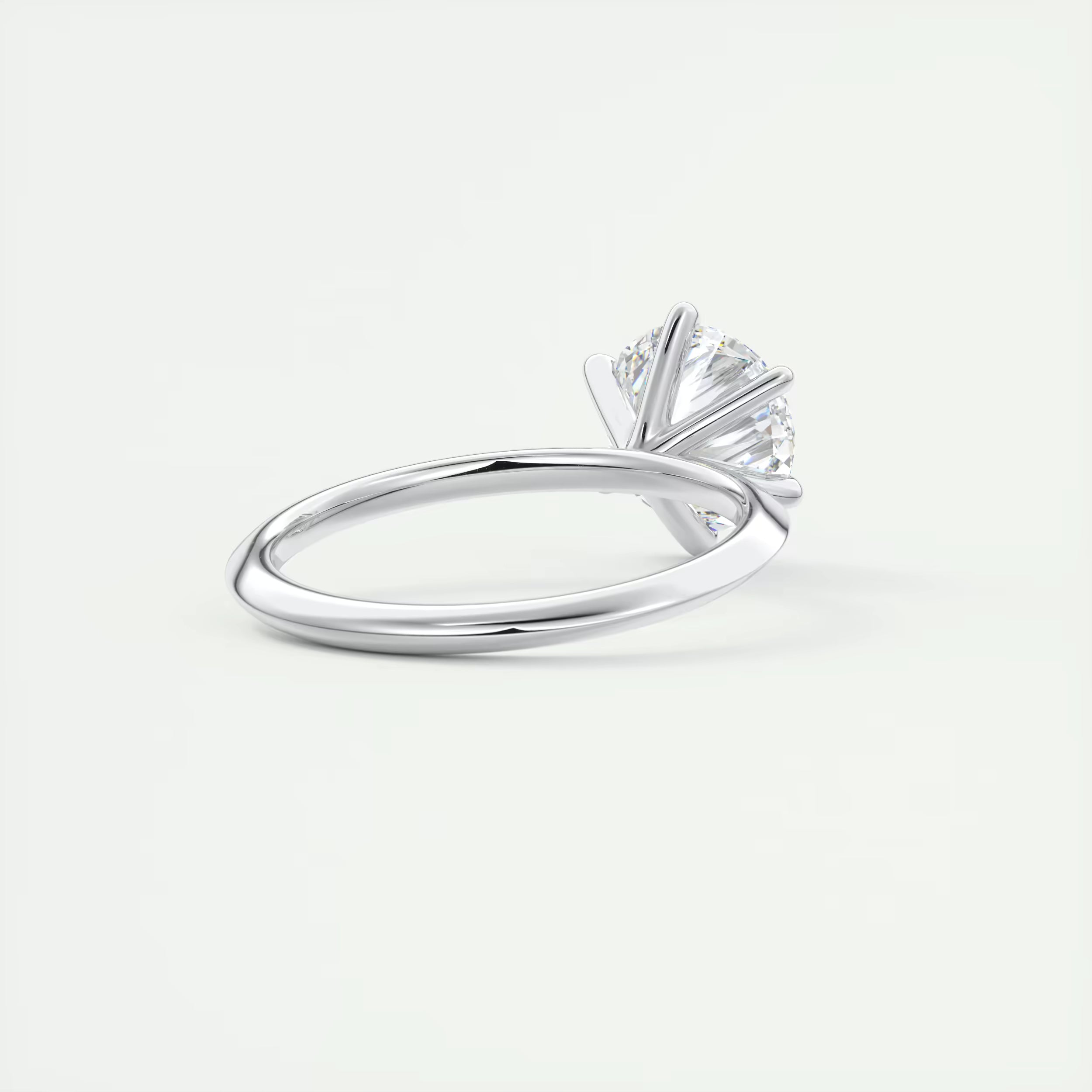 2.00 Ct Round Solitaire Ring, Knife Edge Band Engagement Rings