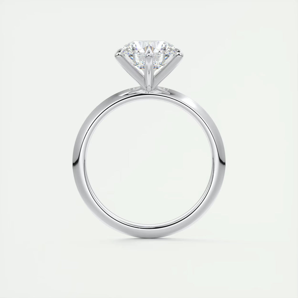 2.00 Ct Round Solitaire Ring, Knife Edge Band Engagement Rings