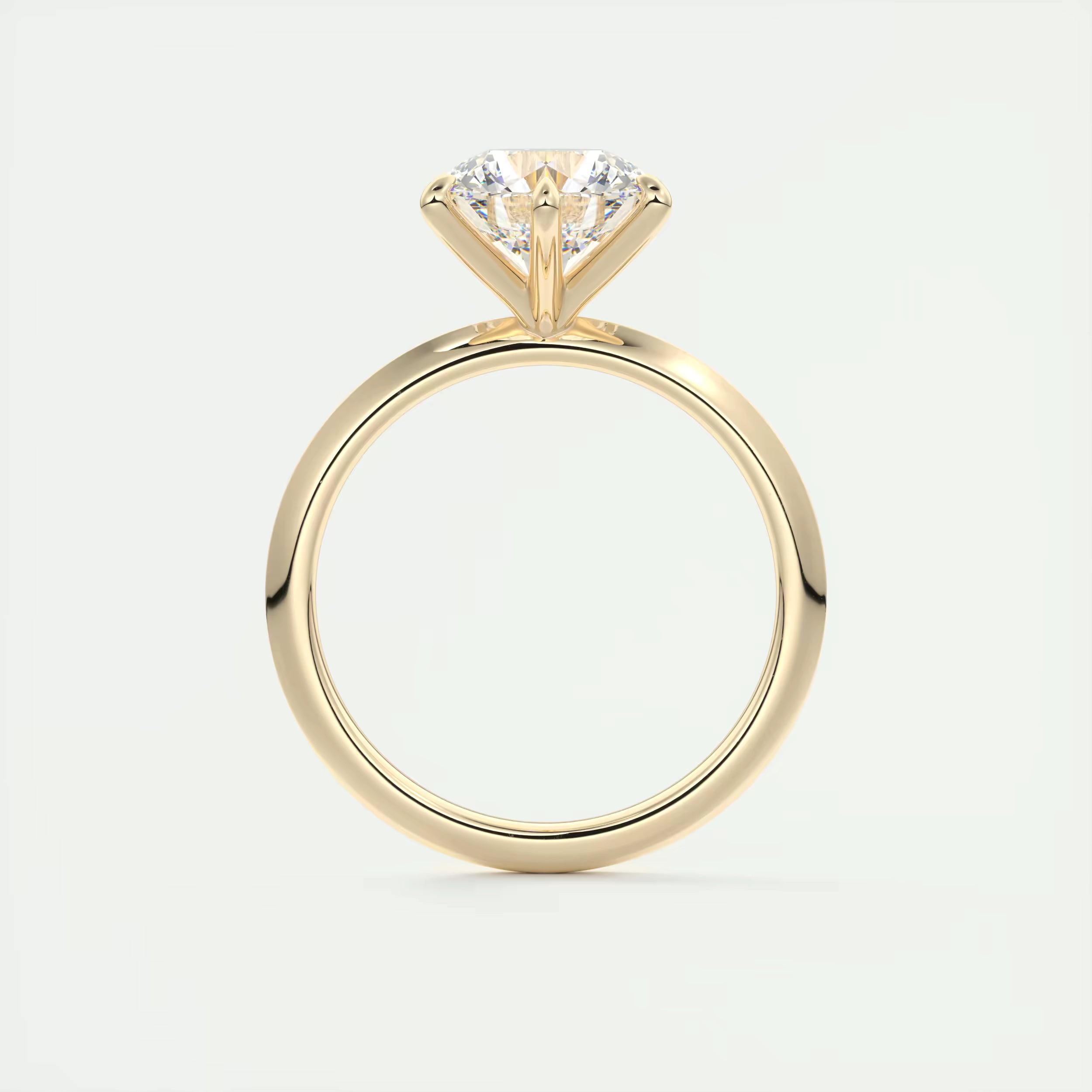 2.00 Ct Round Solitaire Ring, Knife Edge Band Engagement Rings
