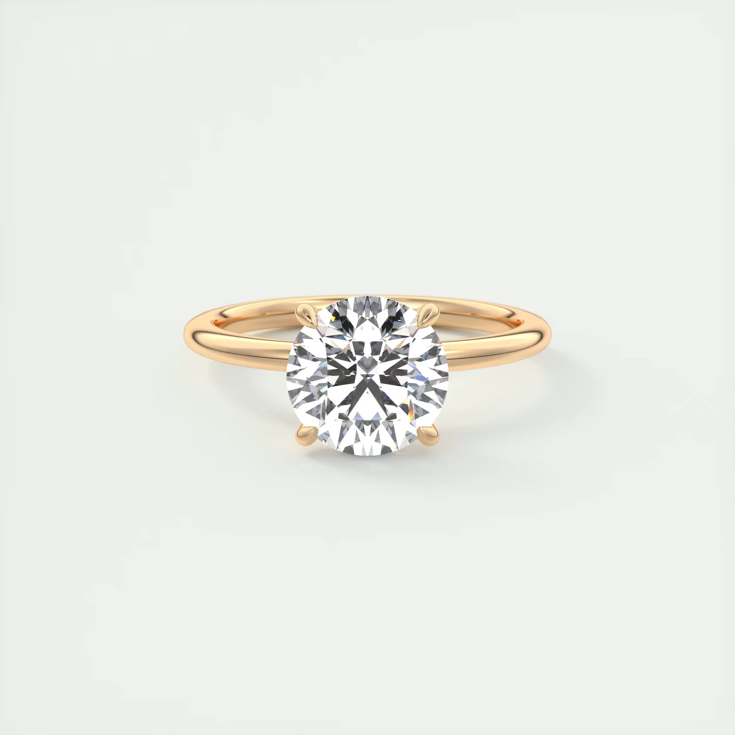 4-5 GM Round Solitaire with Four Eagle Claws Set Engagement Ring