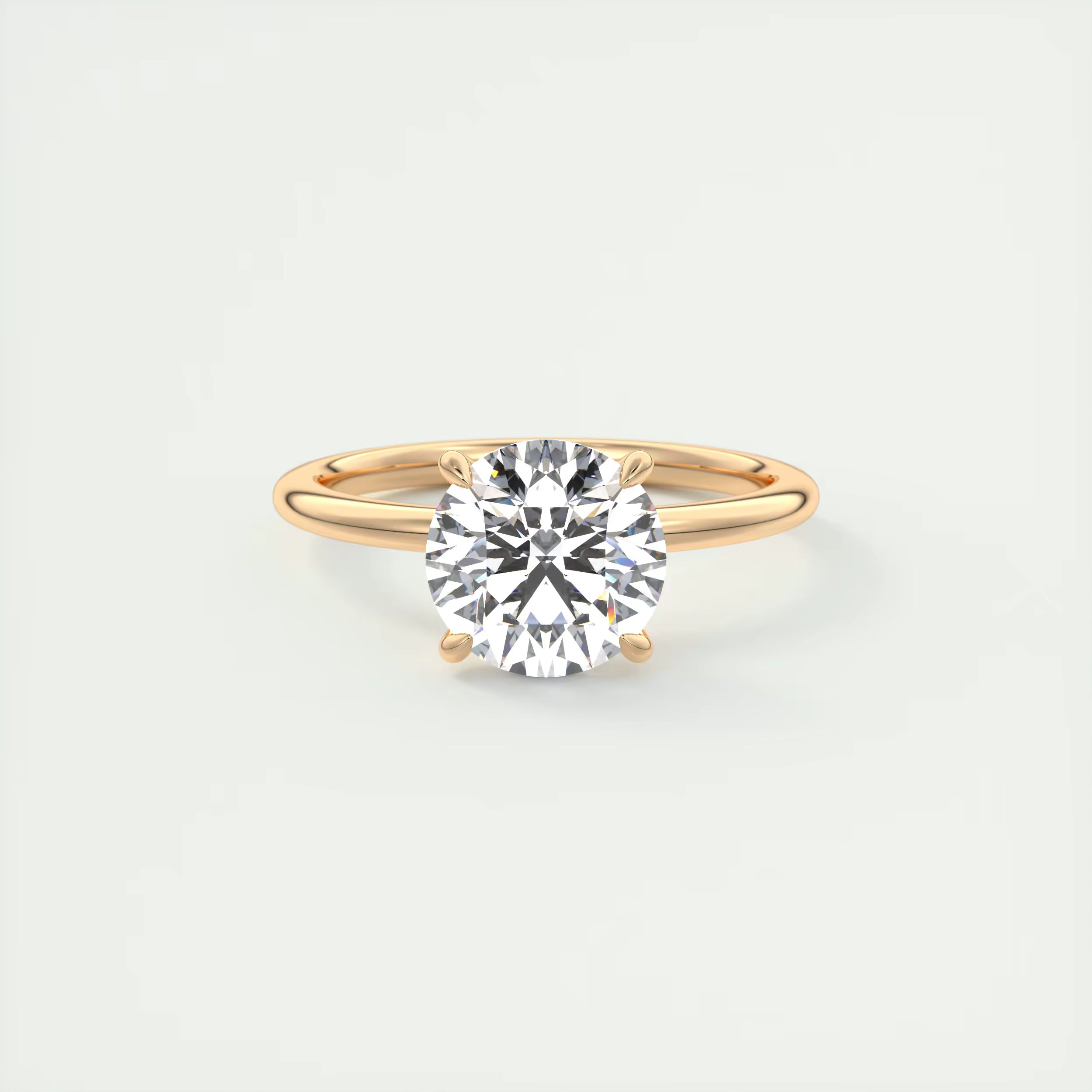 2.00 Ct  Round Solitaire with Four Eagle Claws Set Engagement Ring