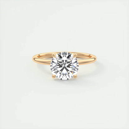 4-5 GM Round Solitaire with Four Eagle Claws Set Engagement Ring