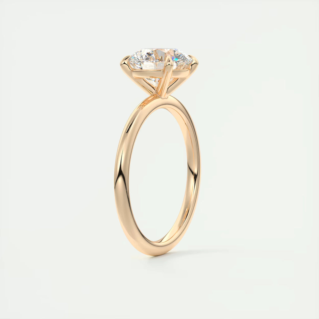 2.00 Ct  Round Solitaire with Four Eagle Claws Set Engagement Ring