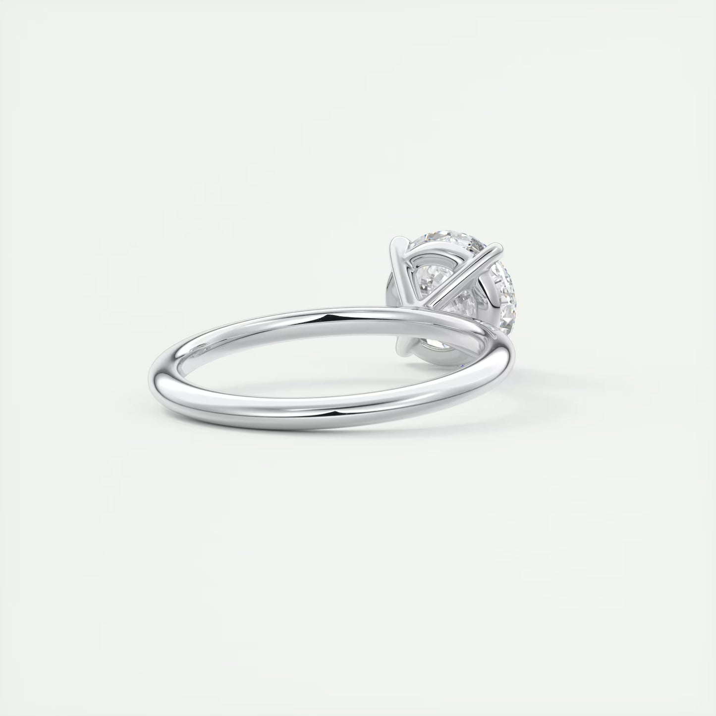 4-5 GM Round Solitaire with Four Eagle Claws Set Engagement Ring