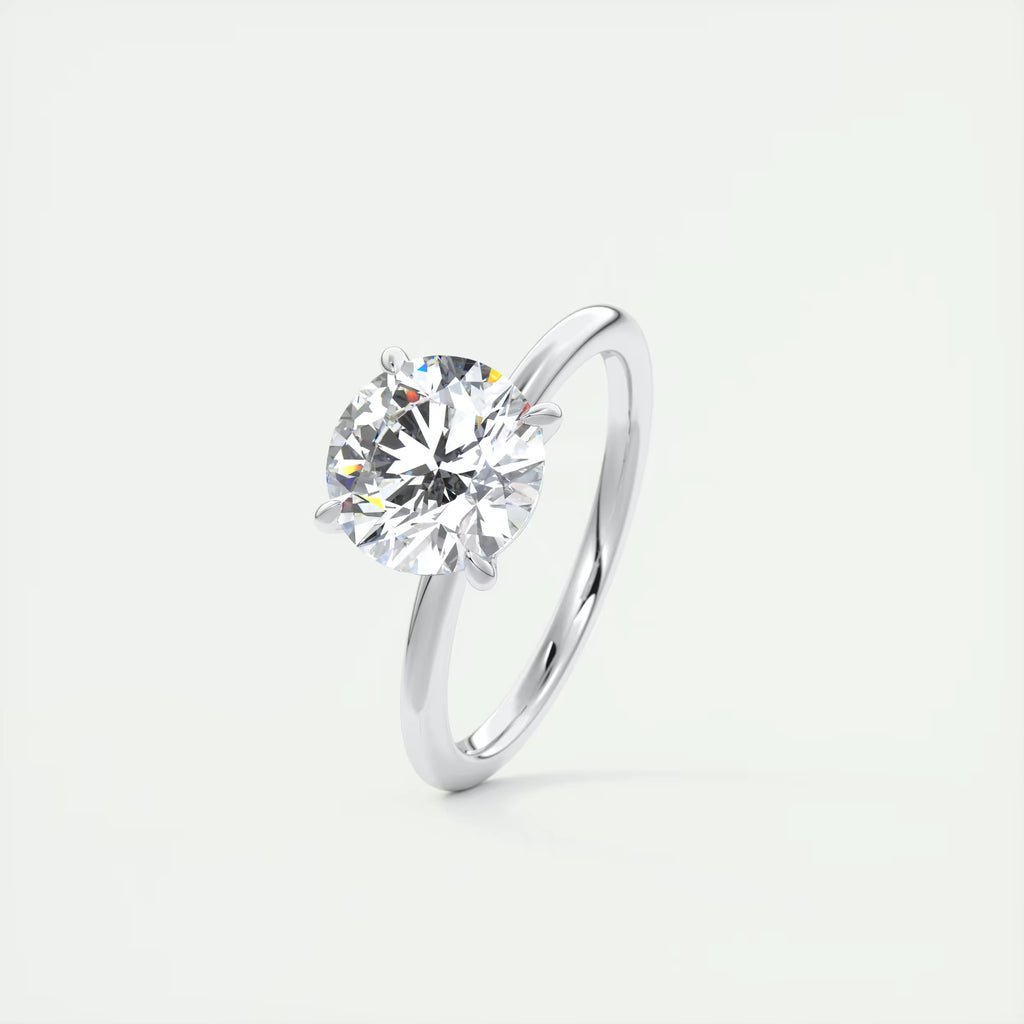 2.00 Ct  Round Solitaire with Four Eagle Claws Set Engagement Ring