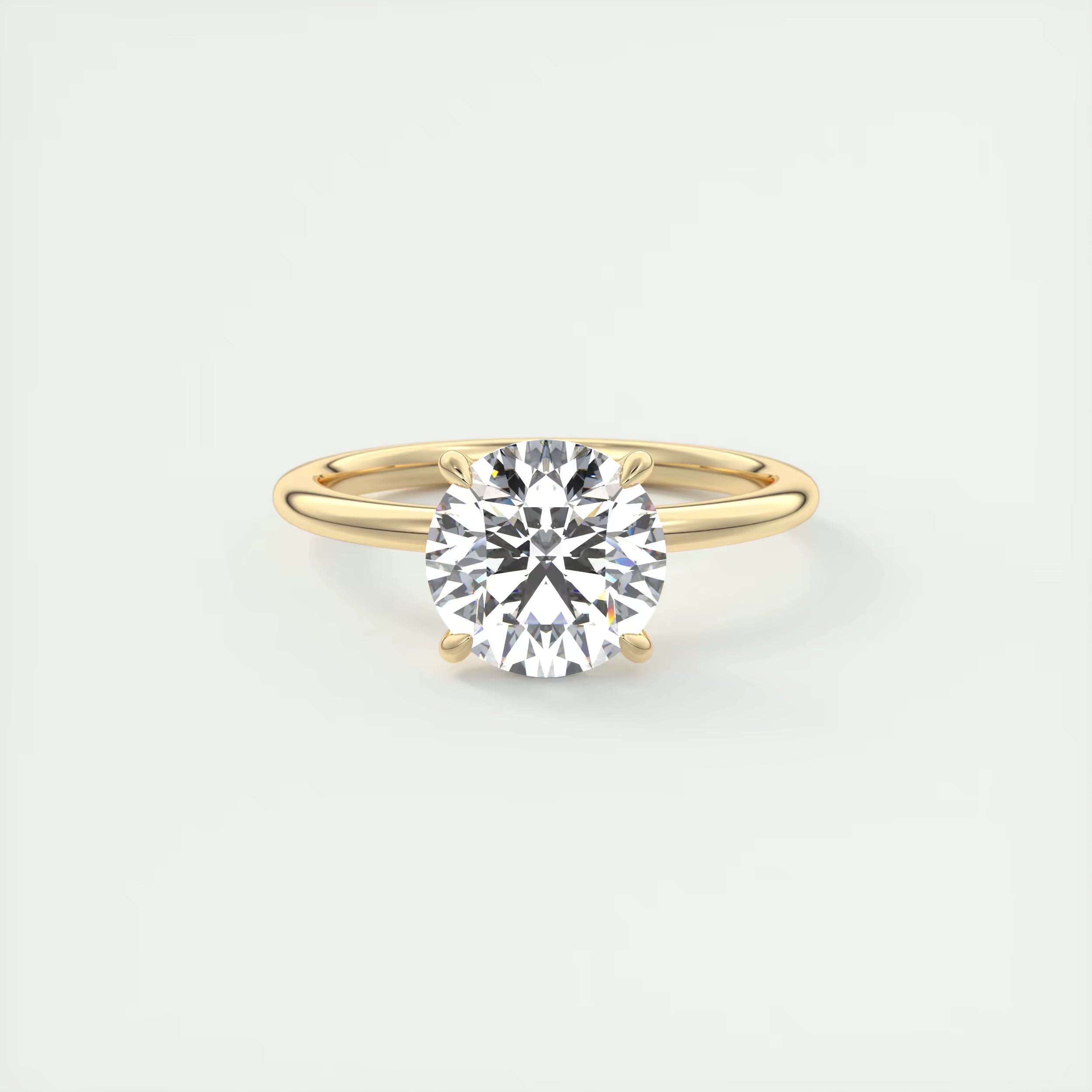 2.00 Ct  Round Solitaire with Four Eagle Claws Set Engagement Ring