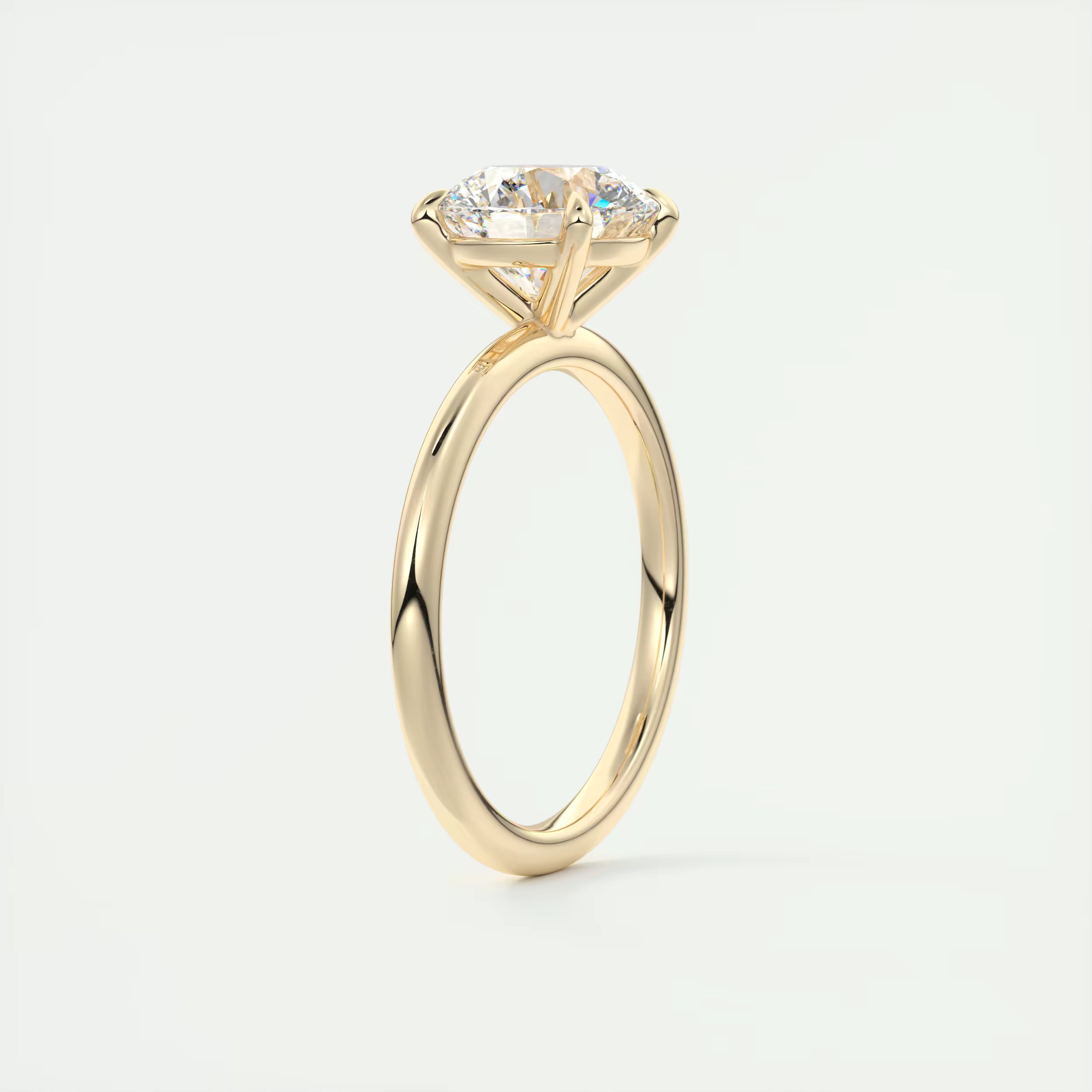 2.00 Ct  Round Solitaire with Four Eagle Claws Set Engagement Ring