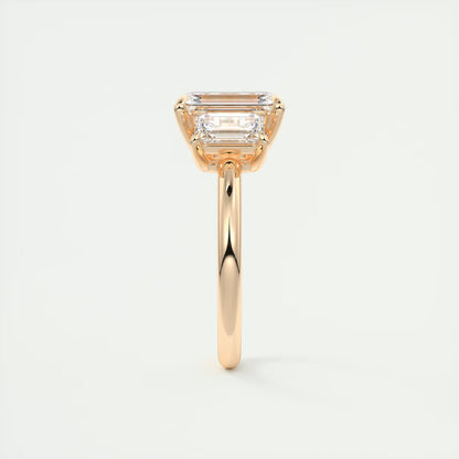 3.00 Ct The OG Emerald Three Stone Engagement Rings