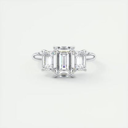 3.00 Ct The OG Emerald Three Stone Engagement Rings