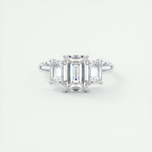 3.00 Ct The OG Emerald Three Stone Engagement Rings