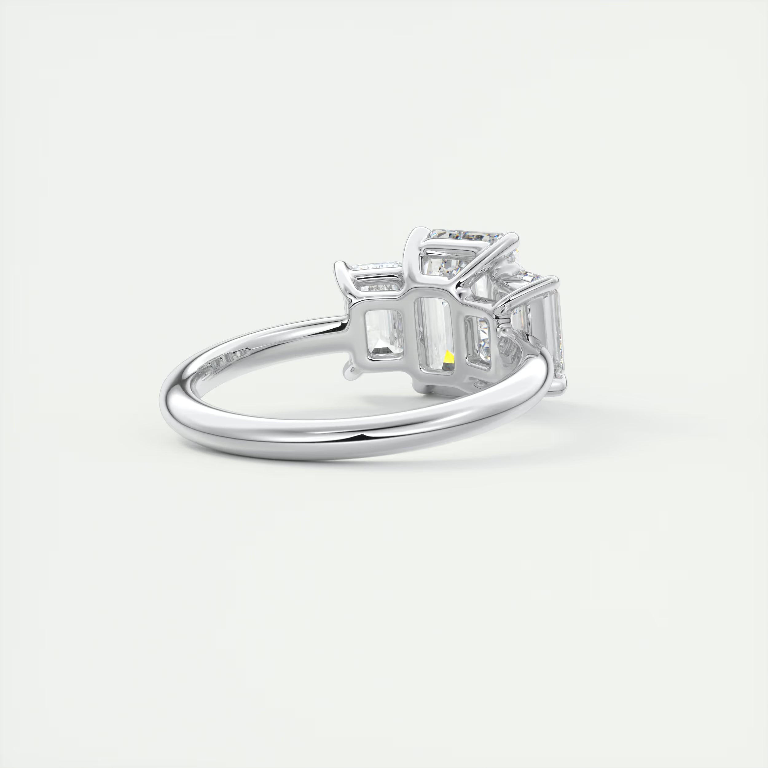 3.00 Ct Center Stone Emerald Three Stone Engagement Rings
