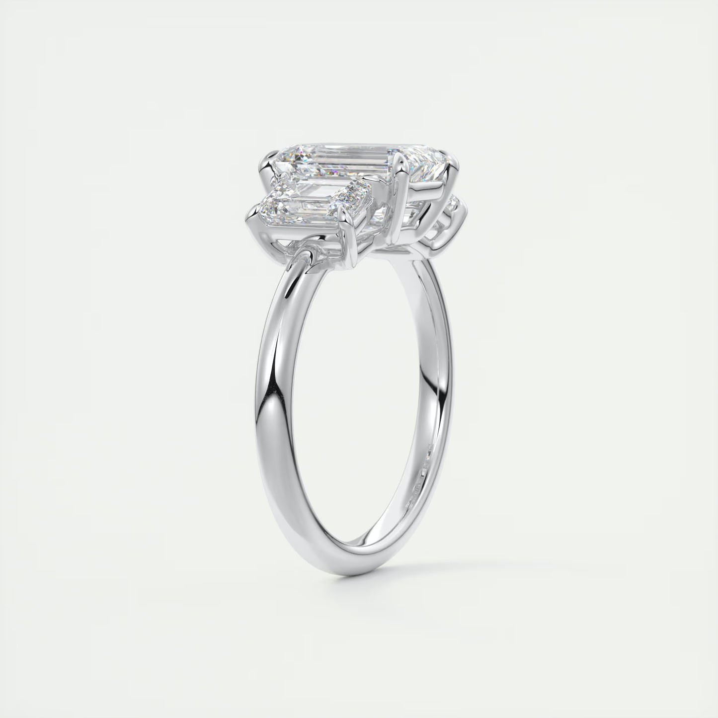 3.00 Ct The OG Emerald Three Stone Engagement Rings