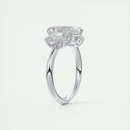 3.00 Ct The OG Emerald Three Stone Engagement Rings