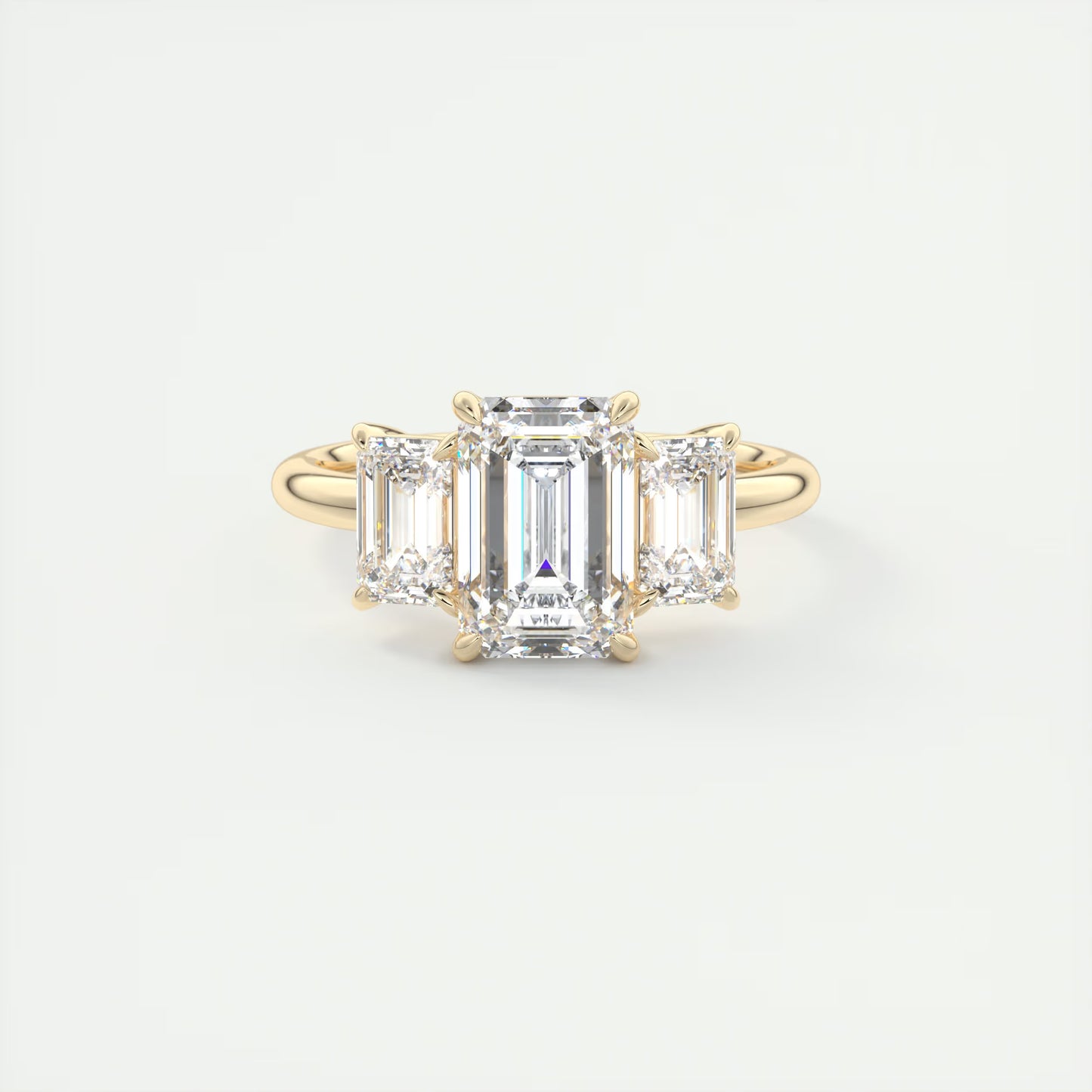 3.00 Ct The OG Emerald Three Stone Engagement Rings