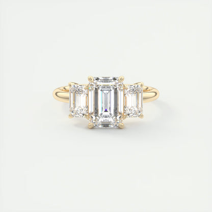 3.00 Ct The OG Emerald Three Stone Engagement Rings