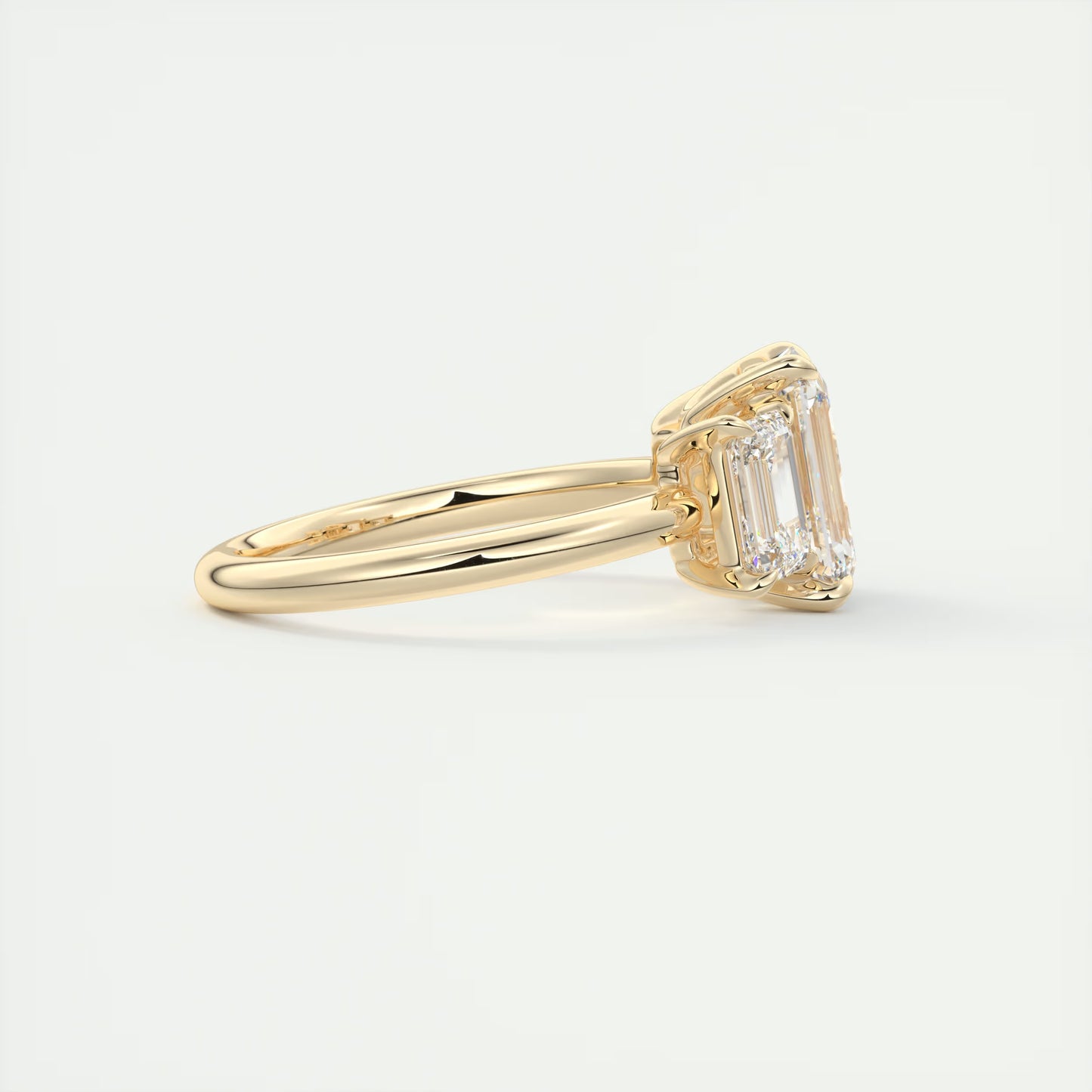 3.00 Ct The OG Emerald Three Stone Engagement Rings