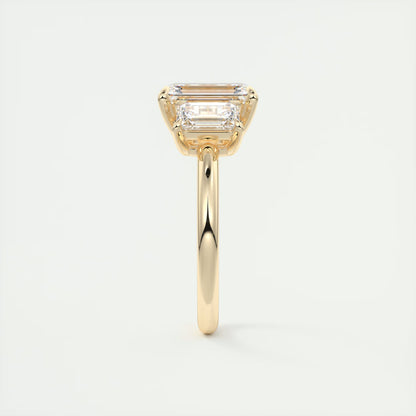 3.00 Ct The OG Emerald Three Stone Engagement Rings