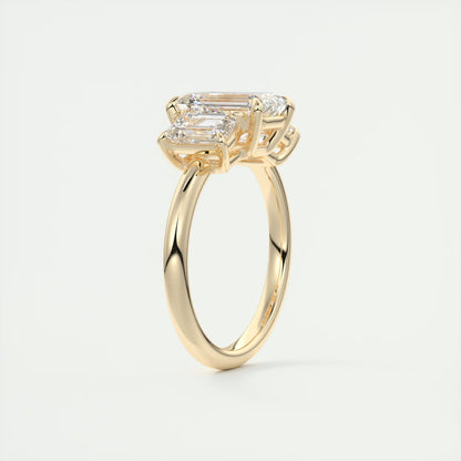 3.00 Ct The OG Emerald Three Stone Engagement Rings
