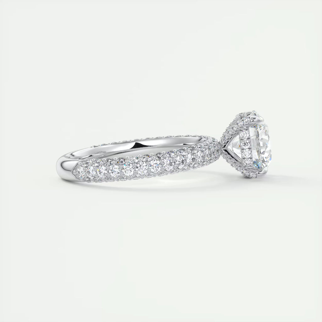 2.80 Ct Round Solitaire Handmade Diamond Sets Engagement Ring