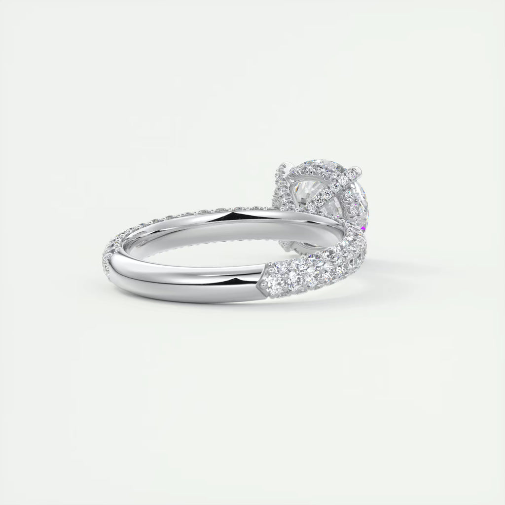 2.80 Ct Round Solitaire Handmade Diamond Sets Engagement Ring