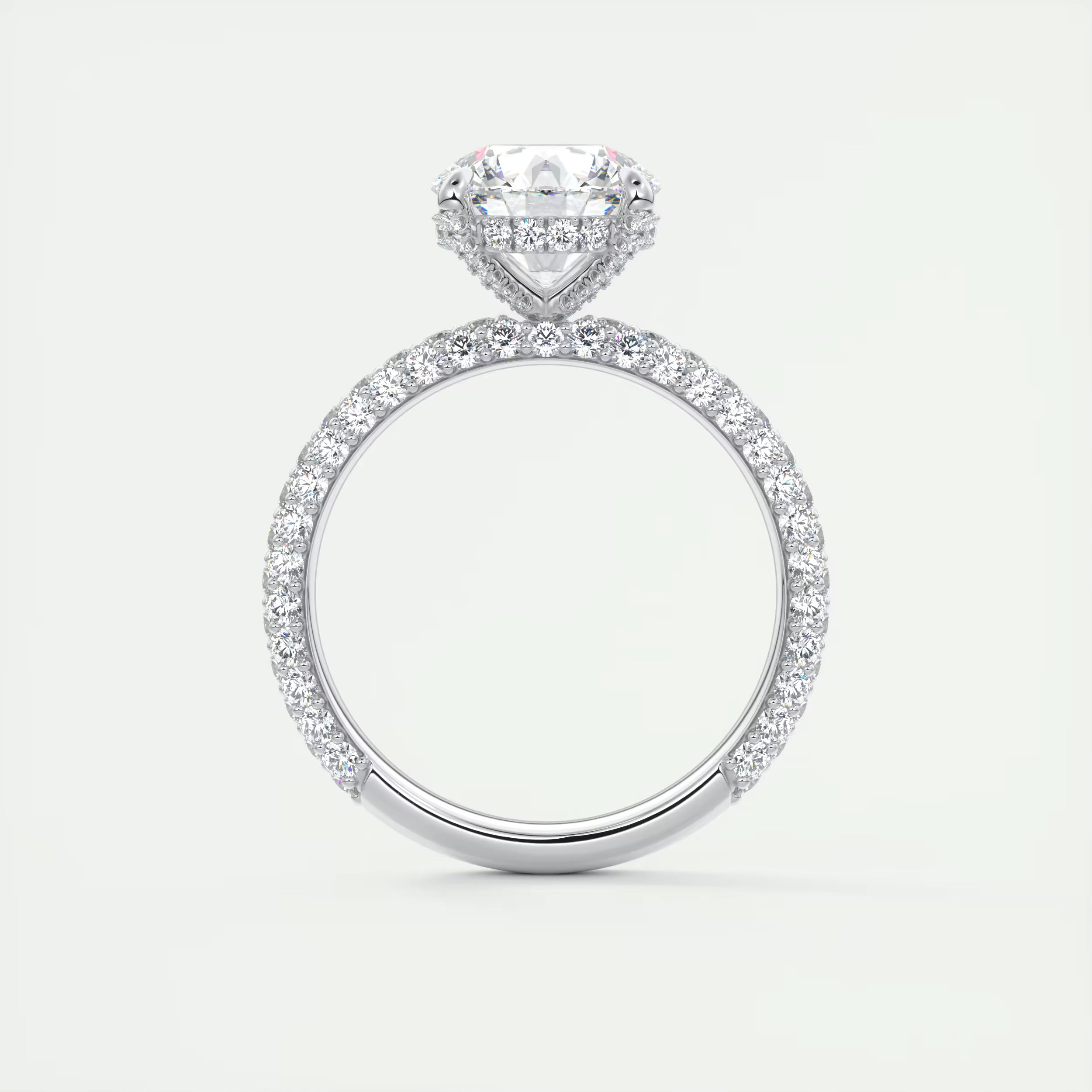 2.80 Ct Round Solitaire Handmade Diamond Sets Engagement Ring