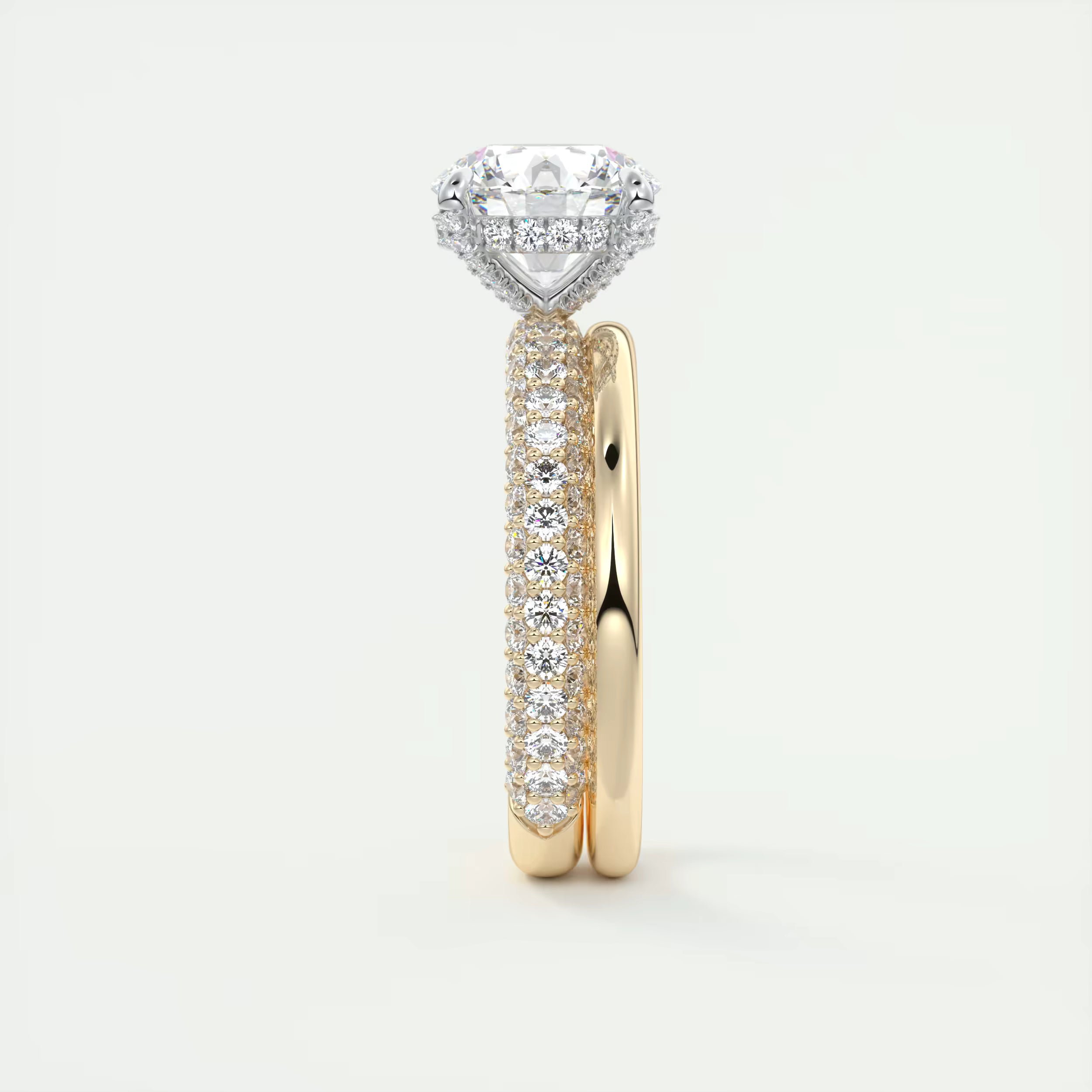 2.80 Ct Round Solitaire Handmade Diamond Sets Engagement Ring